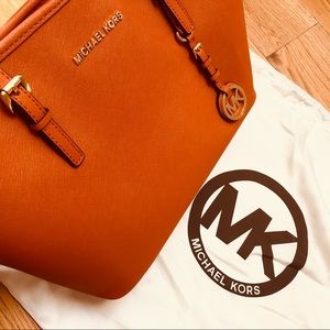 Michael Kors Orange Jet Set Travel Small Tote